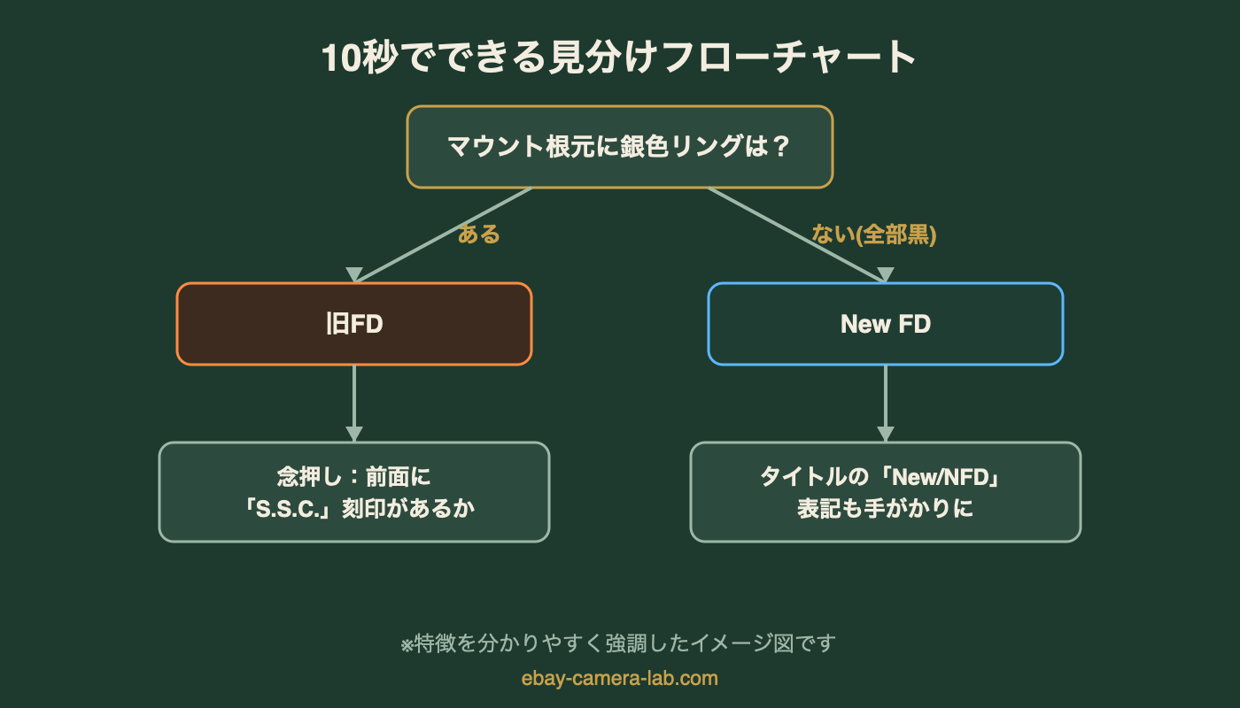 旧FDとNew FDを見分けるフローチャート